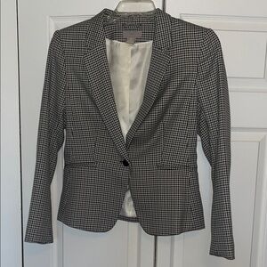 H&M Classic Black and White Houndstooth Blazer